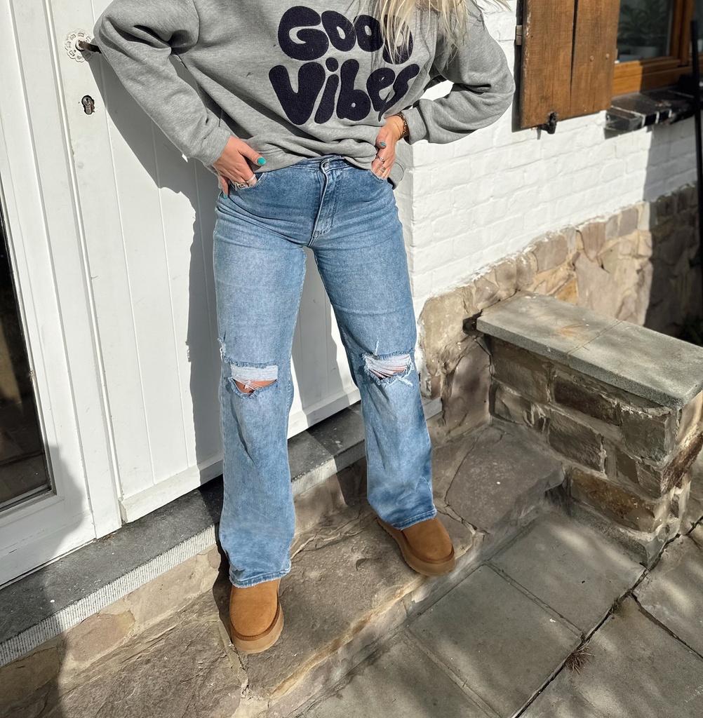Jeans Wide leg trou